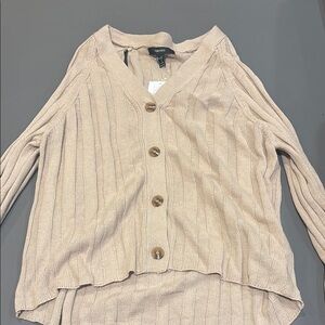 Forever 21 Cream Knit Cardigan